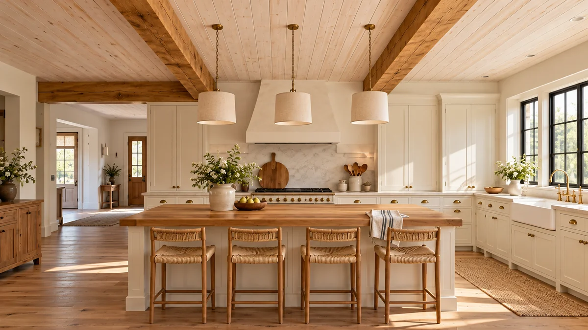11 Beautiful Wood Ceiling Kitchen Ideas Full of Warmth